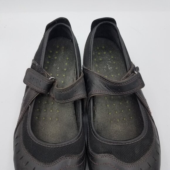 Clarks Wave Walk Womens Size 5.5 M Cruise Mary Jane Shoes Black Leather Comfort - Picture 3 of 10